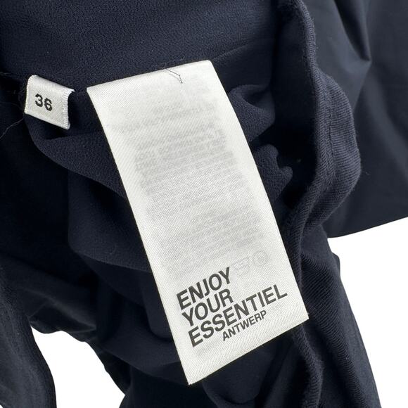 Essentiel Antwerp Women's Blue Bardot‎ Neck Taffeta Bodysuit Size 36/ US 6 - Picture 8 of 12